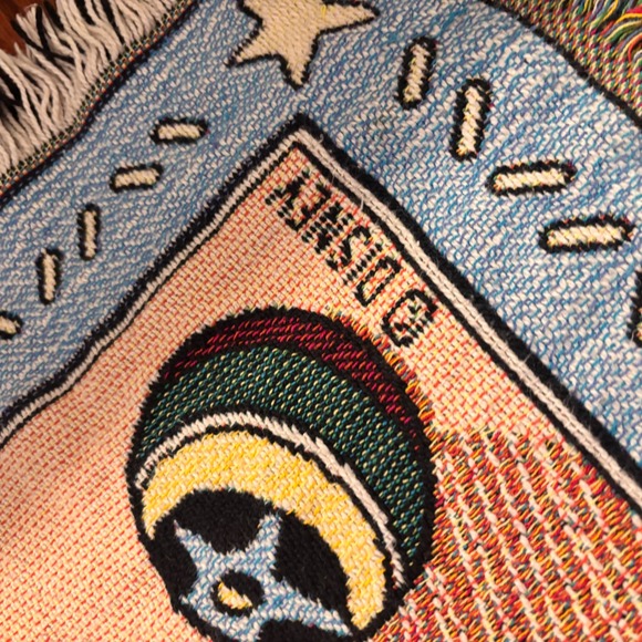 Vintage Disney Classic Pooh Woven Tapestry Throw Blanket Nursery Decor Cotton - Picture 6 of 10